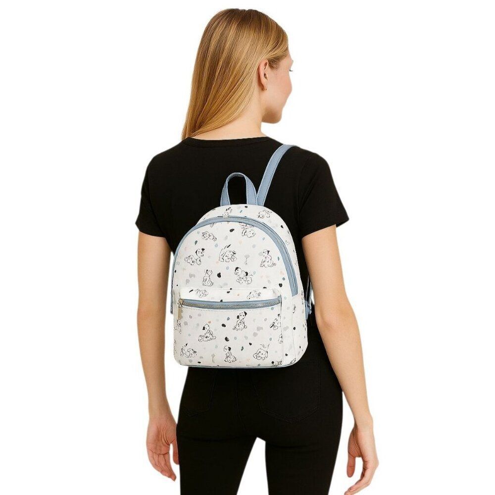 Disney 101 Dalmatians Backpack Danielle Nicole Bag Bone Allover Print Dog PURSE